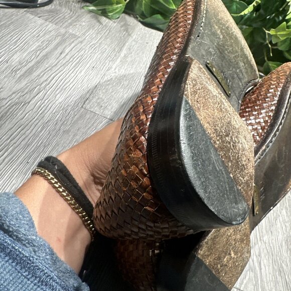 Vintage Mezlan Exotic Brown Crocodile Dress Shoes Mens 10.5 Tassel Loafers Spain main image 5